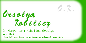 orsolya kobilicz business card